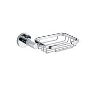 GRIFEMA Ibiza - Jabonera con soporte, bandeja organizadora, accesorios de baño, Latón, Cromo [Exclusivo en Amazon]