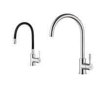GRIFEMA Irismart - Grifo monomando cocina, mezclador de fregadero con caño flexible, Cromo [Exclusivo en Amazon] & Irismart G4008 Grifo de Cocina Alto con Caño Giratorio, Mezclador de Fregadero