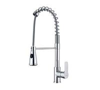 GRIFEMA Lyon - Grifo Profesional cocina con ducha extraíble, mezclador monomando fregadero, Cromo