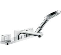 Grifería para bañera de 4 agujeros hansgrohe AXOR Urquiola, proyección 198mm, 11443300, Color: Oro rojo pulido