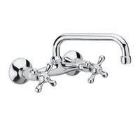 Grifo Cocina de Pared Fregadero/Fregadero Perilla Antigua, Caña Alto A U Cromo