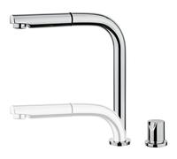 Teka Grifo de cocina de pie AUK 983 monomando caño extraíble y retráctil giratorio Cromo 509830200