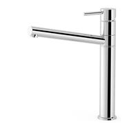 Grifo con monomando de instalación sobre repisa de latón con acabado cromado Cocina Tres