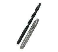 Grifo de acero de alta velocidad Drill América Pou y juego de brocas (# 0 - 80 - 1 - 1/2 "-12, M1.6 - M36, NC, NF), brocas y grifo Set en carcasa de plástico, M10 x 1.5, 1