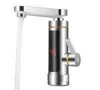 Grifo de agua caliente instantáneo, grifo eléctrico de agua caliente con indicador digital LED, cocina, grifo de agua caliente instantáneo, rotación de 360°, 3000 W