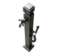 Grifo de agua de hidrante Vertical de acero inoxidable 304, columna de agua de jardín a prueba de congelación con grifo y pistola rociadora, espiga para exteriores(Style 5,Height: 95cm/37.4in)