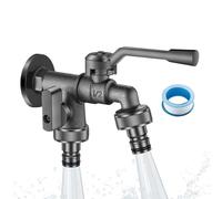 Grifo de agua de jardín | Válvula anticongelante con control preciso,Grifo de agua de jardín de doble salida,Para propietarios profesionales jardineros peluquería animal
