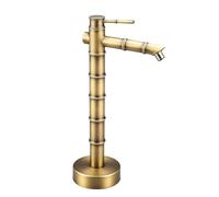 Grifo de agua para jardín, hidrante para exteriores, grifo de agua de latón para césped, granja, patio trasero, columna de agua de jardín, secciones de bambú extraíbles