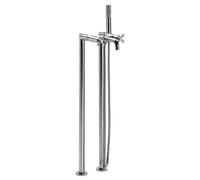 Grifo de bañera ducha bimando para instalación de pie con acabado cromado Loft Roca