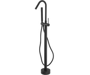 Grifo de bañera exenta redondo negro mate con diseño moderno Sella de Valaz