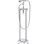 Grifo de bañera independiente, acero inoxidable, 99,5 cm, color plateado (vidaXL)