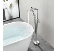 Grifo de Bañera Independiente de Montaje en Suelo Giratorio 360° Grifos Ducha Baños 2 Modos,Cromado