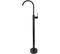 Grifo De Bañera Independiente, Grifo De Bañera De Latón Y Acero Inoxidable para Montaje En Suelo, Grifo De Ducha Moderno, Grifo De Lavabo Elegante para Lavabo De Columna. Black