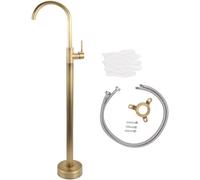 Grifo De Bañera Independiente, Grifo De Bañera De Latón Y Acero Inoxidable para Montaje En Suelo, Grifo De Ducha Moderno, Grifo De Lavabo Elegante para Lavabo De Columna. Antique