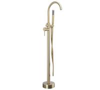 Grifo De Bañera Montado En El Suelo Rea Lungo Brush Gold