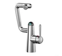 Grifo de baño giratorio de 360 ° con pantalla digital de temperatura | Modos de flujo de agua 3 en 1, burbuja/pulverización/cascada, grifo mezclador de lavabo monomando con rociador extraíble