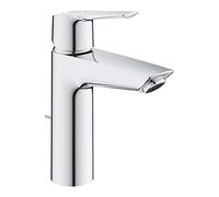 Grifo de baño GROHE QUICKFIX Start, monomando, con desagüe, mousseur de ahorro de agua, tamaño M, cromado, 23552002 (importado de Alemania)