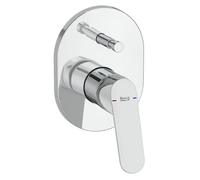 Grifo de baño monomando con inversor y diseño ovalado acabado cromado Alfa Roca