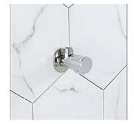 Grifo de baño, Válvula de triángulo de latón Válvula de control de agua Válvula de esquina de oro Válvula de agua del grifo 1/2 * 1/2 Válvulas de ángulo de cromo de latón(One pcs chrome)