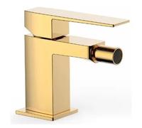 Grifo de bidé monomando vertical con diseño moderno acabado dorado SLIM TRES