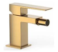 Grifo de bidé vertical monomando con diseño moderno acabado en oro mate SLIM TRES