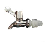 Grifo de botella de vino de plástico de 12 mm, interruptor dispensador de válvula de tanque de agua para el hogar, bar, camping al aire libre, contenedor de tarros de bebidas (plata)