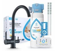 Grifo de cocina Ari de 3 vías, modelo Linko, color mate, para encimera, que incluye el sistema de filtrado de agua Dafi D1, instalación bajo encimera, con giro de 360°