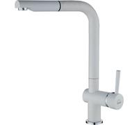 Grifo de cocina Blanco Luna, modelo BLZ_669D, con caño extraíble y giratorio, monomando, de cerámica, ecológico, de pie