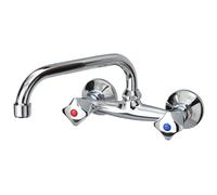 Grifo De Cocina Cromo Mural Caño Superior Clásico