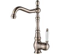 Grifo de cocina EVORA RETRO, acabado en latón envejecido, con cabezal cerámico, caño móvil, sistema antical y 8 años de garantía