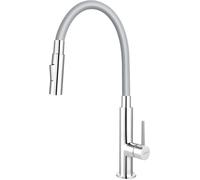 Grifo de cocina Ferro con brazo flexible gris, modelo 70730.0S