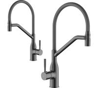 Grifo de cocina, grifo de pie para lavaplatos, grafito