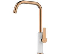 Grifo de cocina, grifo para lavabo, color blanco, rosa, dorado. Grifo monomando