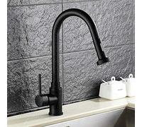 Grifo de cocina Grifos modernos, grifos de cocina negros con cabezal rociador extraíble Grifo mezclador monomando para fregadero Grifo de agua con caño giratorio de 360 grados en latón Grifo de lavab