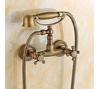 Grifo de Cocina Juego de Ducha de Lluvia Grifos de baño Antiguos Ducha de Mano de Cobre Antiguo Grifos de Agua fría y Caliente