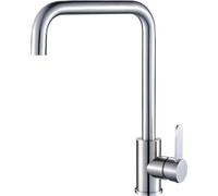 Grifo de cocina Laveo BONA BAB_265D, acero inoxidable cepillado, caño móvil, de un solo mando, con 8 años de garantía