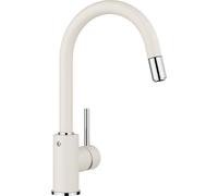 Grifo de cocina MIDA-S, de alta presión, con manguera extensible, color blanco, unidad