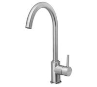 Grifo de cocina minimalista, acero inoxidable cepillado