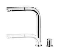 Grifo de cocina monomando caño alto extraíble teka auk983 cromado