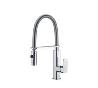 Grifo de cocina monomando con caño alto fabricado en latón cromado Toulouse de Imex - Plateado / Latón / Imex