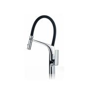 Grifo de cocina monomando de caño alto acabado ccromado y negro mate Lanzarote de Imex - Plateado / Latón / Imex