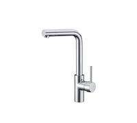 Grifo de cocina monomando de caño alto con bocal orientable cromado Venecia de Imex - Plateado / Latón / Imex