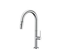 Grifo de cocina monomando de caño alto fabricado en latón acabado cromado Samoa de Imex - Plateado / Latón / Imex