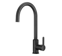 Grifo de cocina monomando de repisa con acabado negro mate Mencia Roca