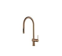 Grifo de cocina monomando extraíble difusor doble jet de acabado oro rosa cepillado Berna de Imex