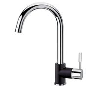 Grifo de cocina monomando PAINI Cox, cromo-negro granito