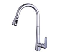 Grifo de Cocina multifunción, sin Plomo, Cabezal rociador extraíble, Mezclador de Agua fría y Caliente, Grifo de Cocina, Todo Cobre, Cromado, Pulido, rotación de una Sola manija