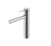 Grifo de cocina Naber Armatur NAMOR 1, fabricado en acero inoxidable cepillado, con caño articulado y monomando