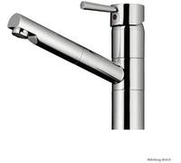 Grifo de cocina Naber LINEA Glacier 2 con caño extraíble, acero inoxidable con acabado color acero