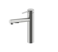 Grifo de cocina Naber NAMOR 2, fabricado en acero inoxidable cepillado, con cabezal de ducha giratorio / Grifo de cocina / Monomando